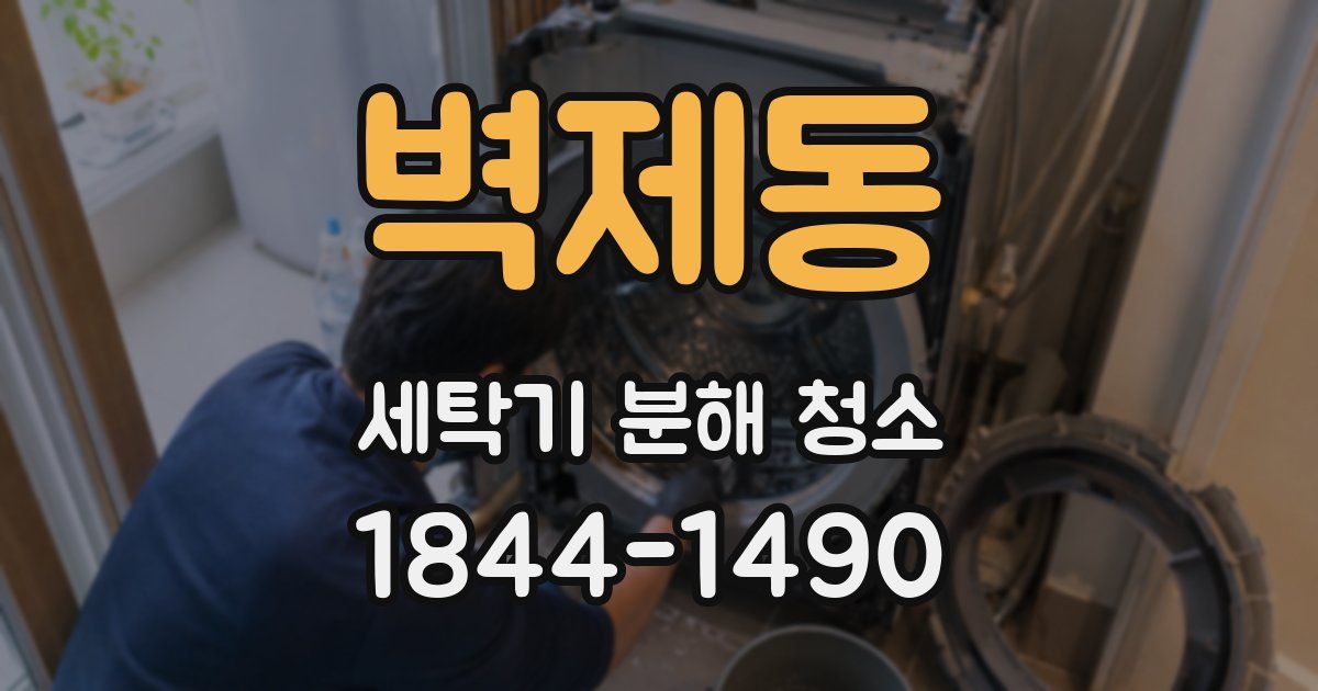 벽제동 세탁기 분해 청소
