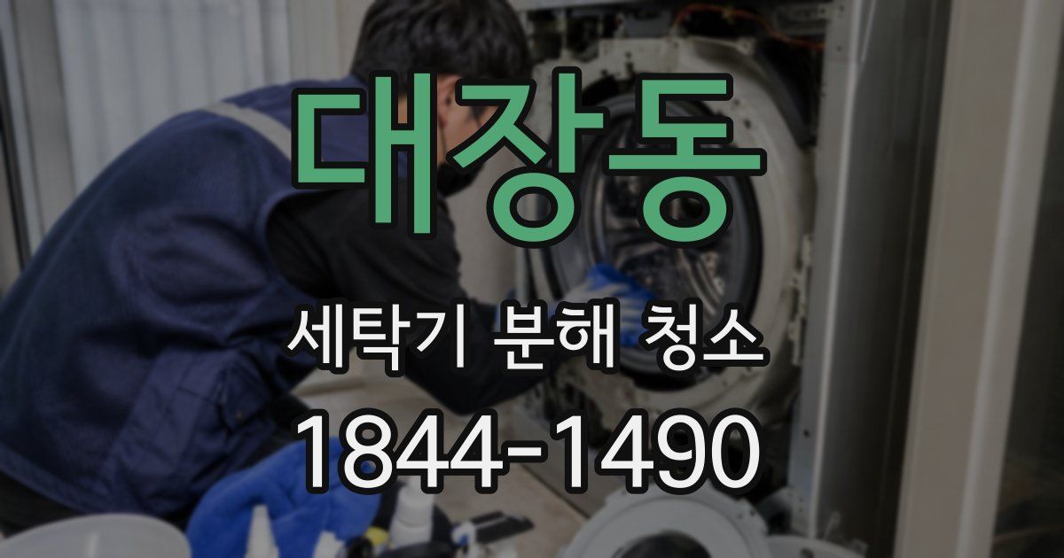 대장동 세탁기 분해 청소