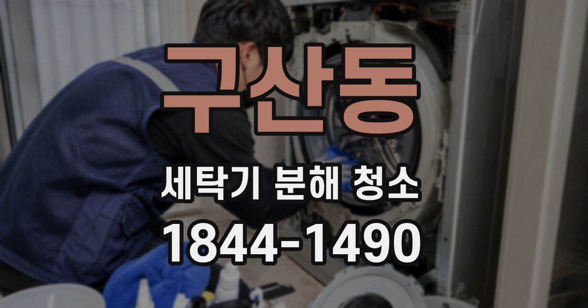 구산동 세탁기 분해 청소