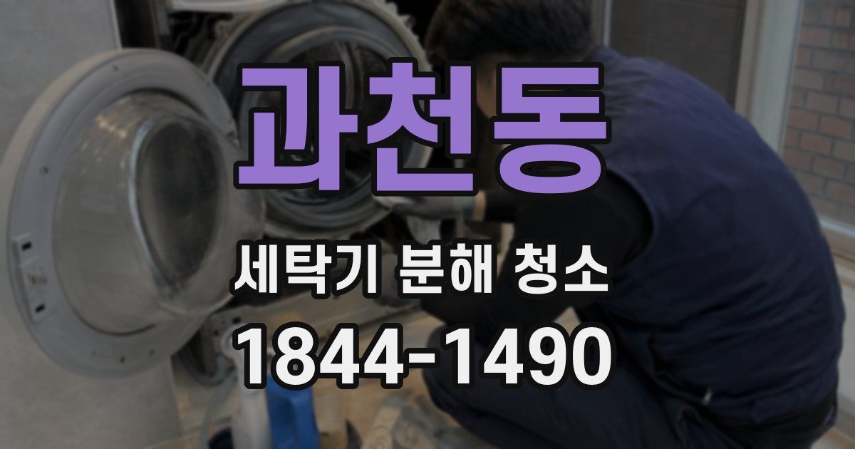 과천동 세탁기 분해 청소