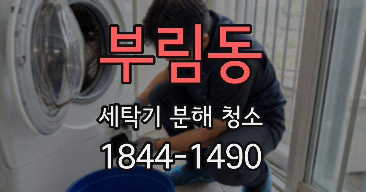 부림동 세탁기 분해 청소