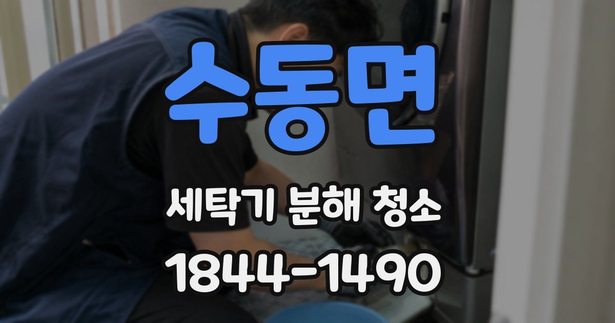 수동면 세탁기 분해 청소