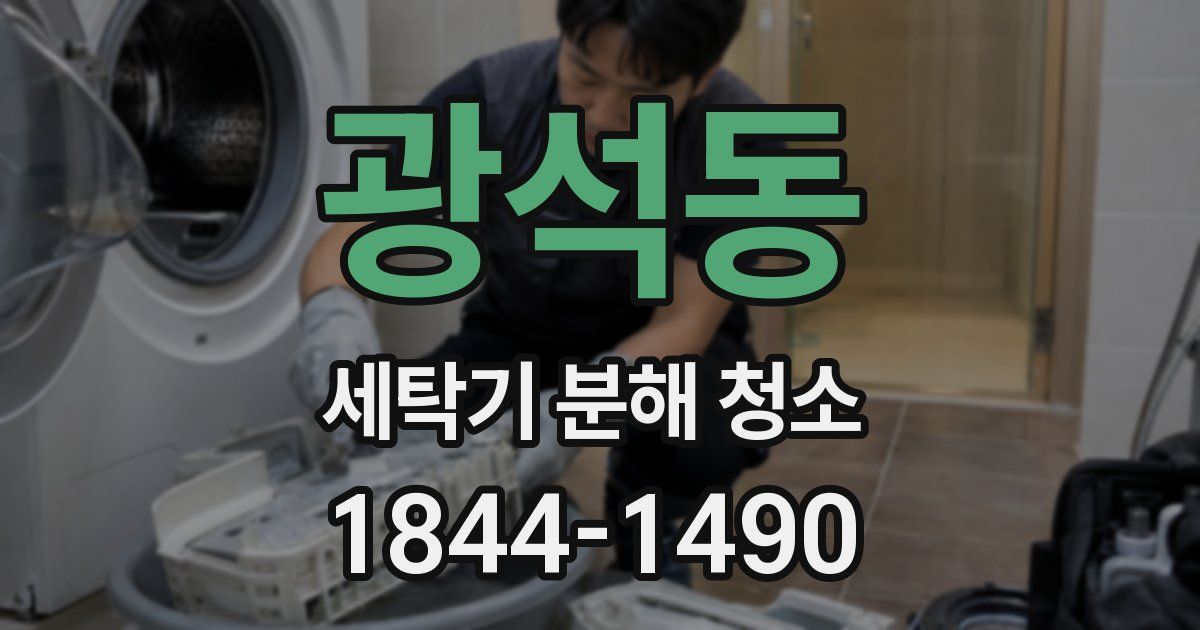 광석동 세탁기 분해 청소
