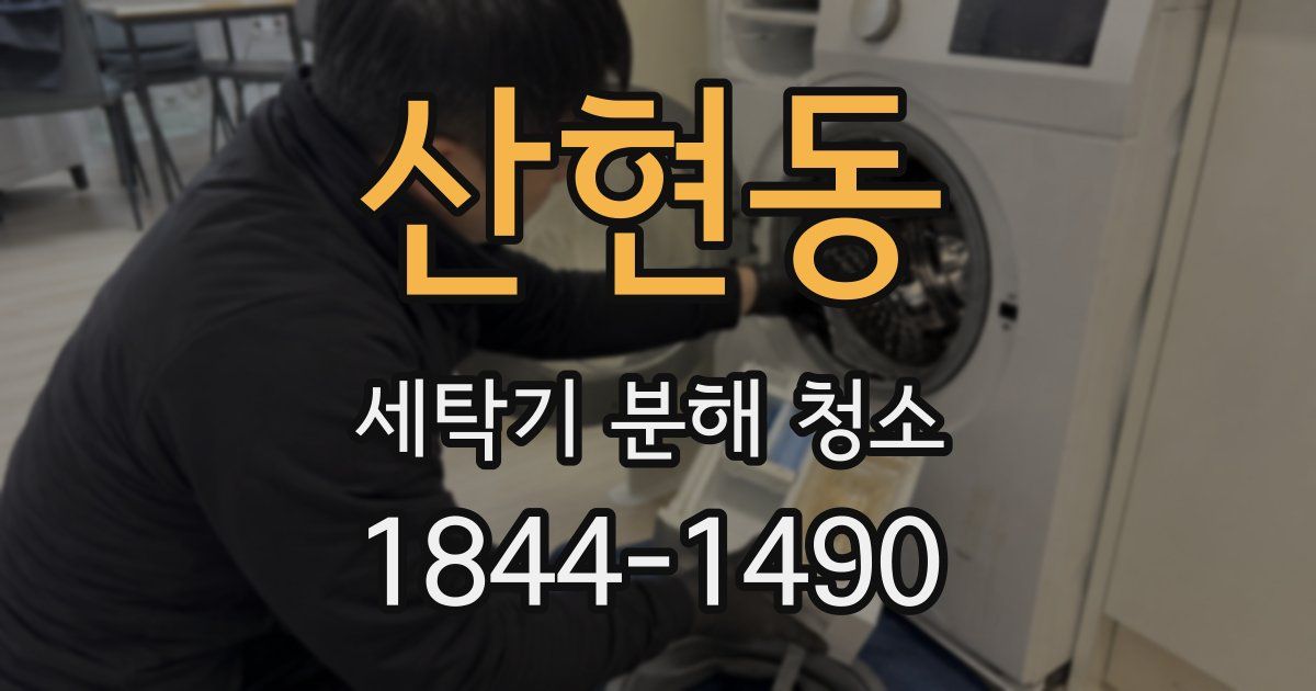 산현동 세탁기 분해 청소