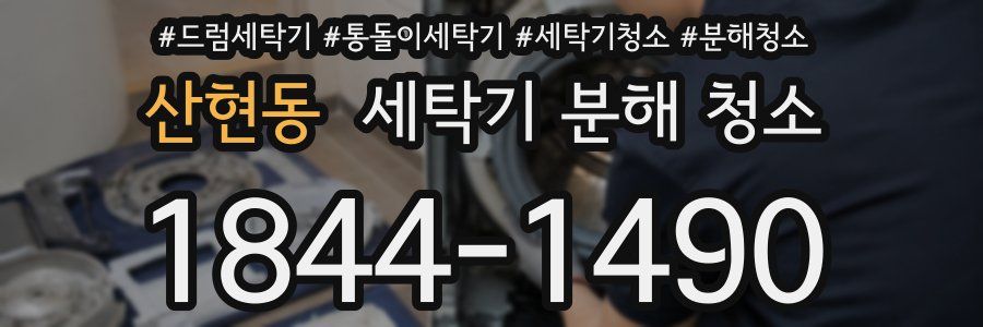 산현동 세탁기 분해 청소