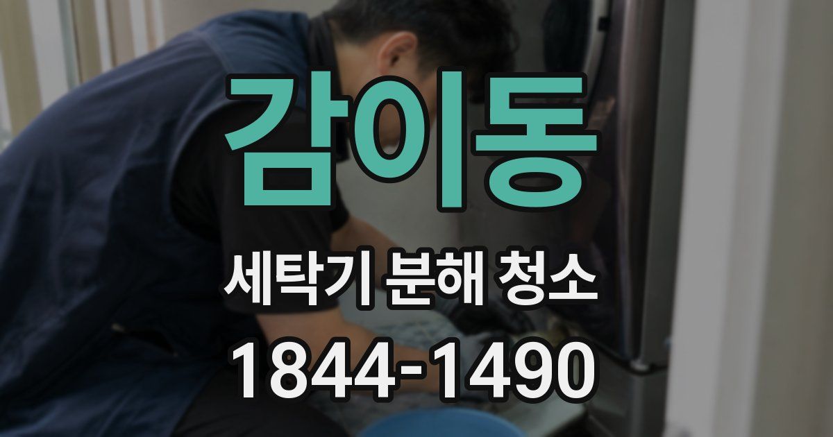 감이동 세탁기 분해 청소