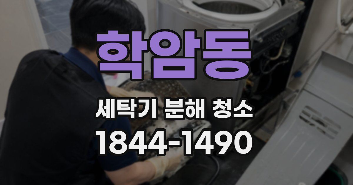 학암동 세탁기 분해 청소
