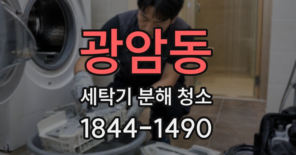 광암동 세탁기 분해 청소