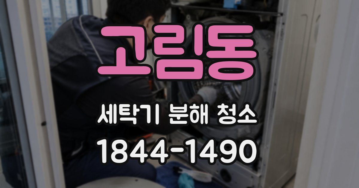 고림동 세탁기 분해 청소