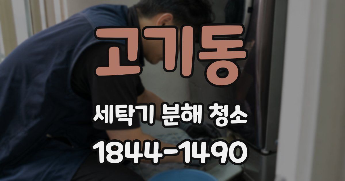 고기동 세탁기 분해 청소