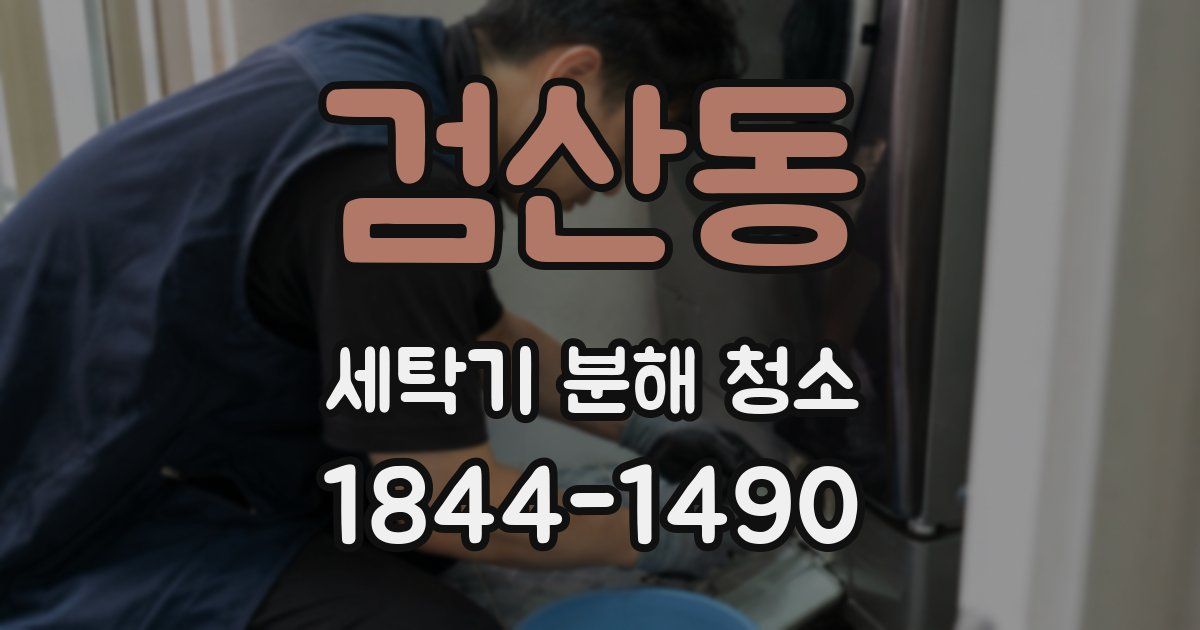 검산동 세탁기 분해 청소