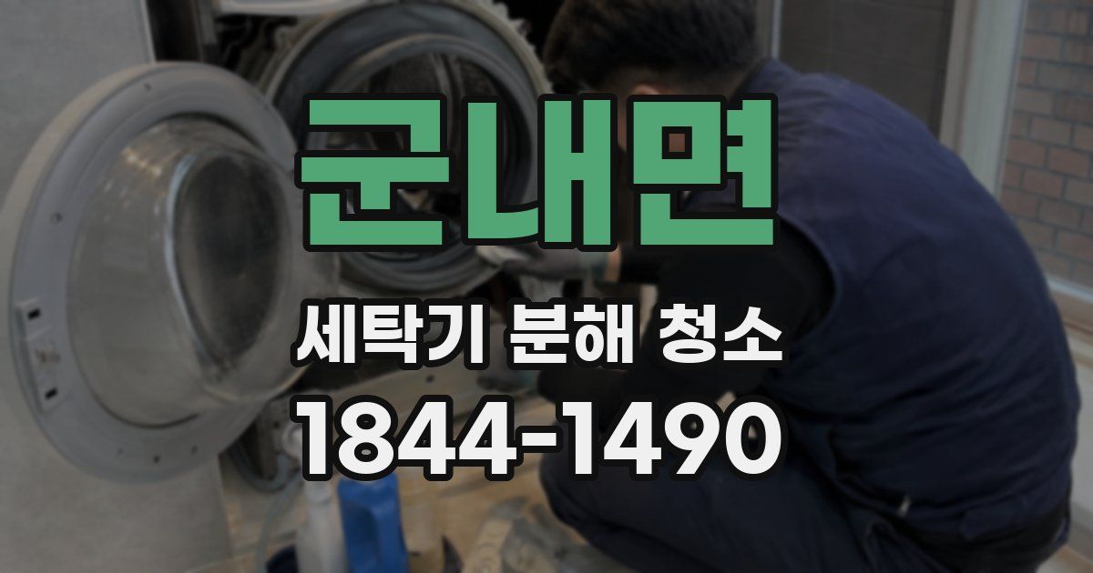 군내면 세탁기 분해 청소