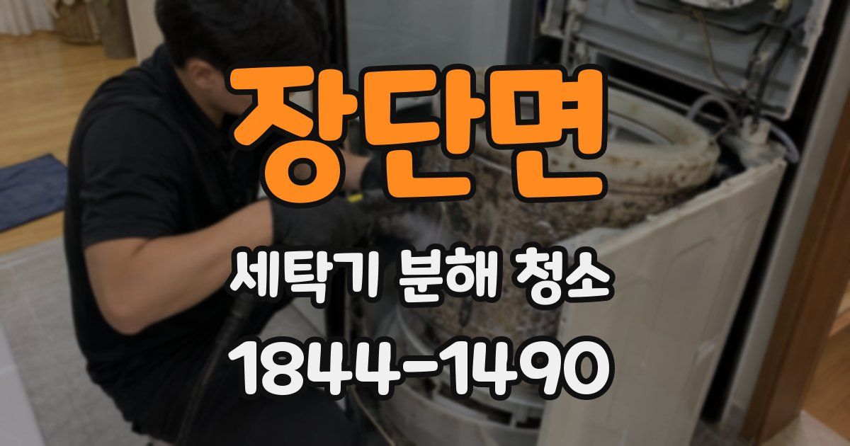 장단면 세탁기 분해 청소
