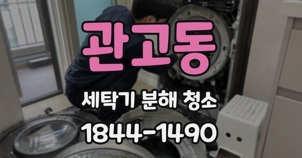 관고동 세탁기 분해 청소