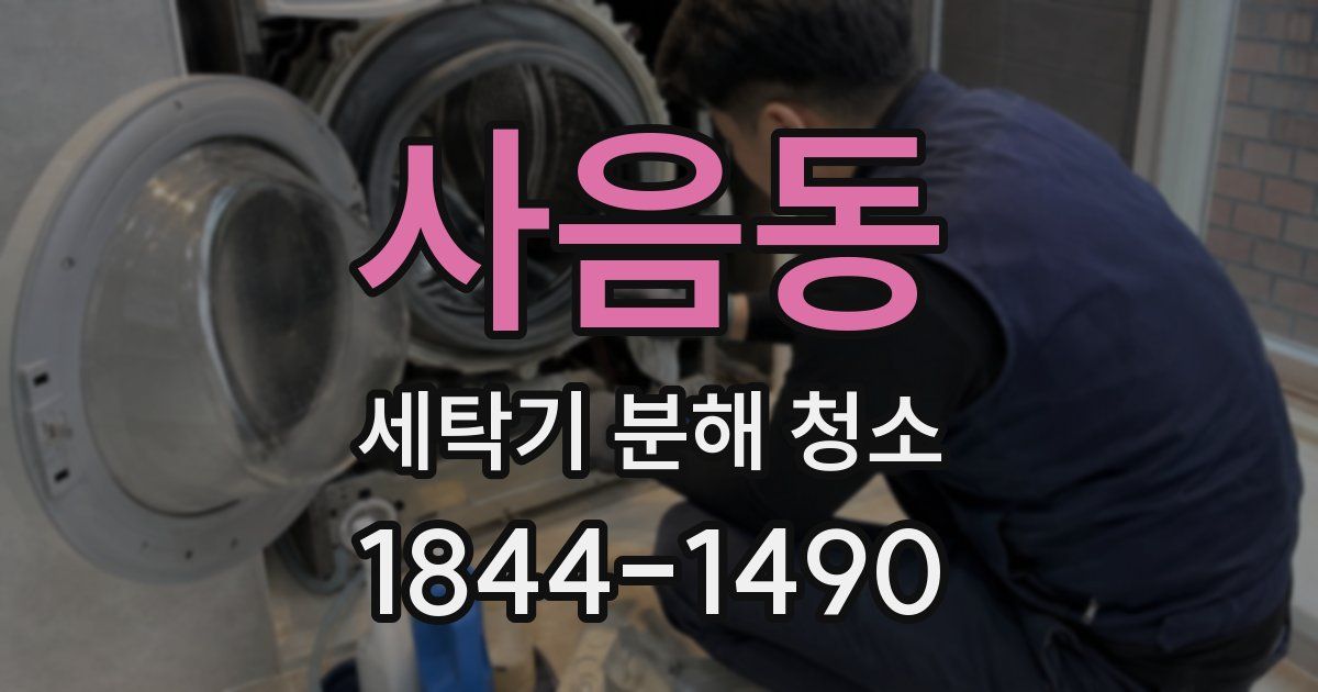 사음동 세탁기 분해 청소