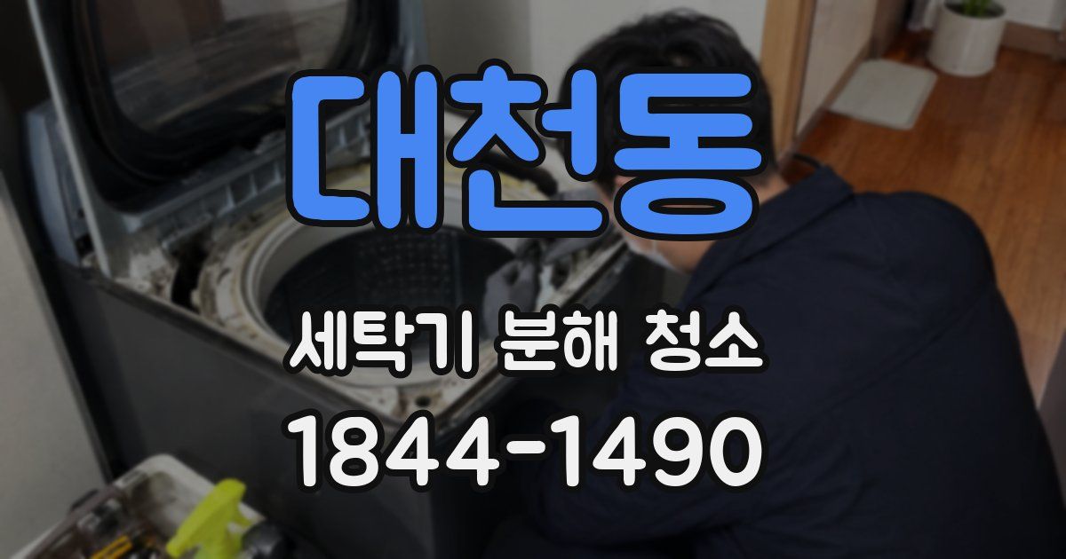 대천동 세탁기 분해 청소