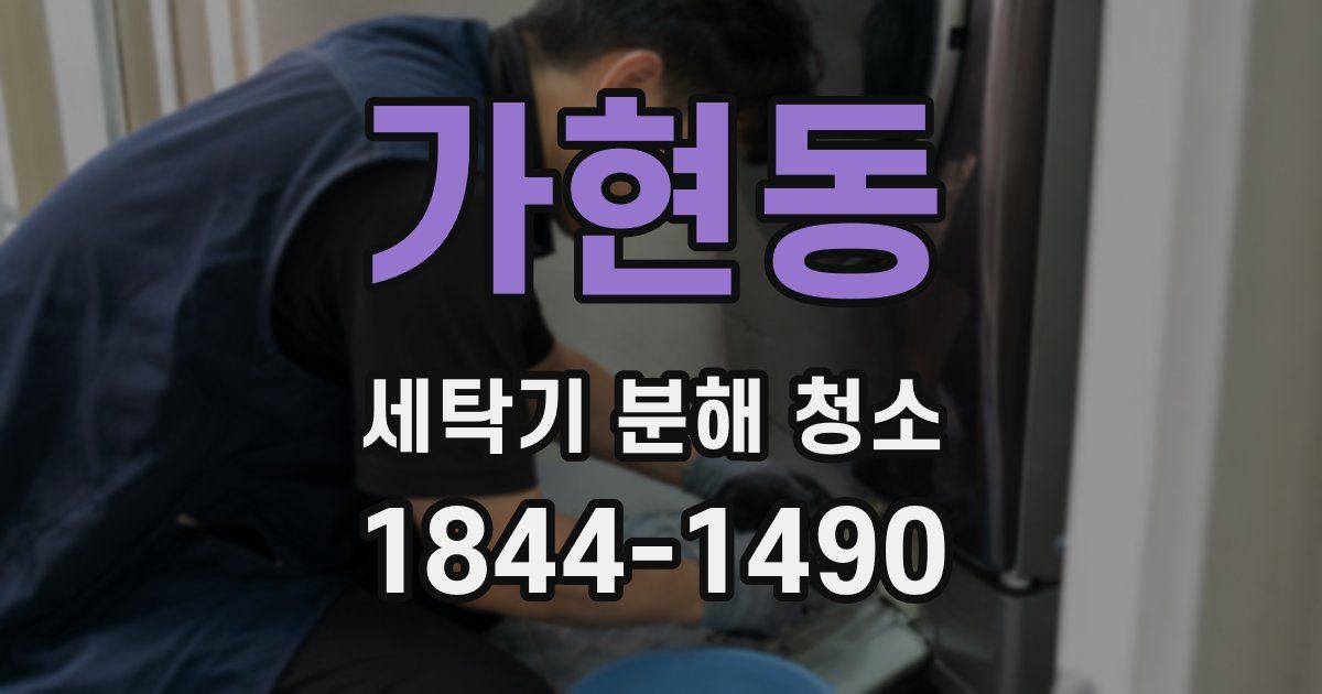가현동 세탁기 분해 청소
