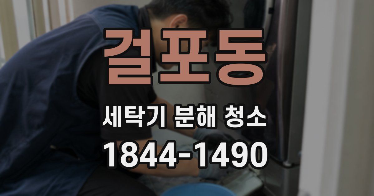 걸포동 세탁기 분해 청소