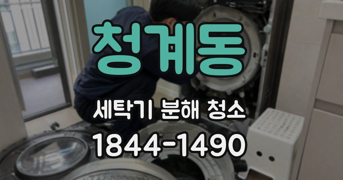 청계동 세탁기 분해 청소
