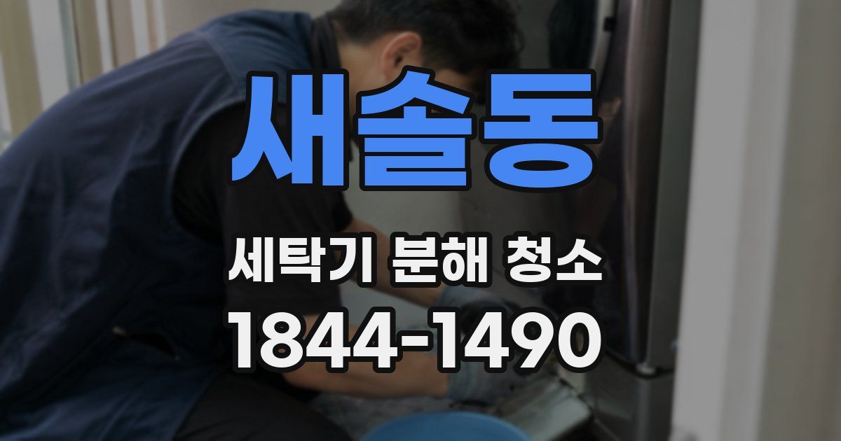 새솔동 세탁기 분해 청소