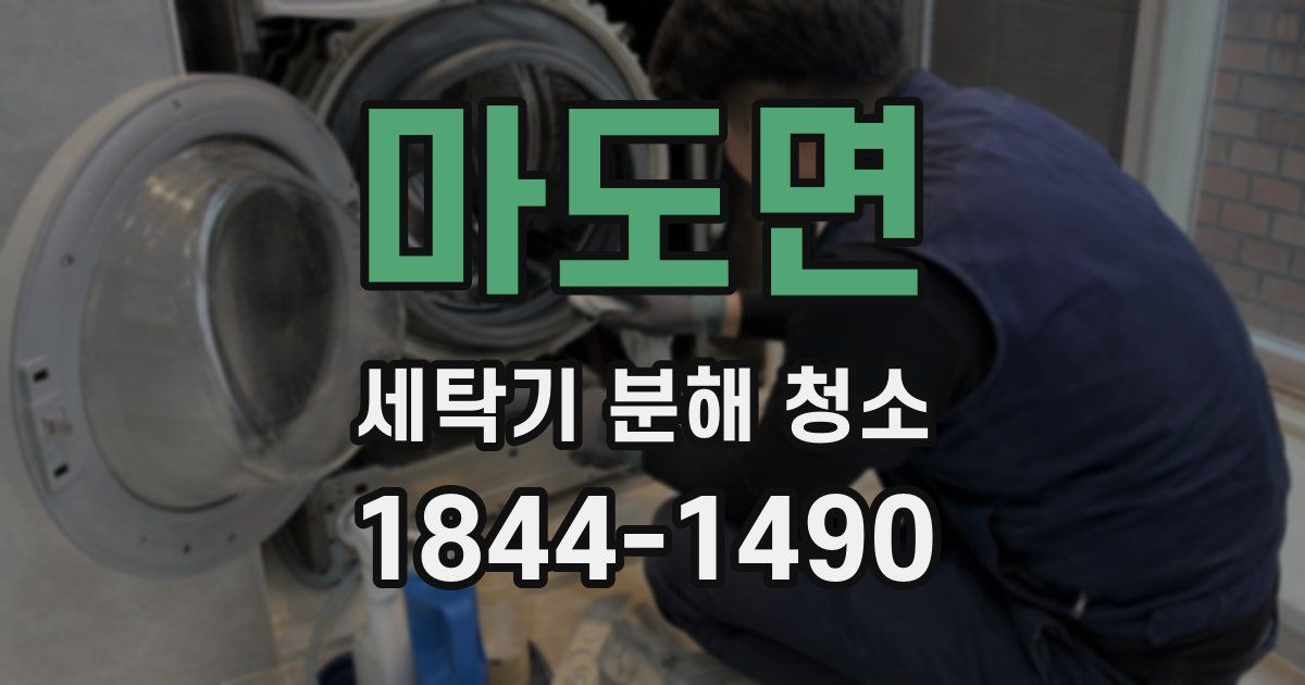 마도면 세탁기 분해 청소