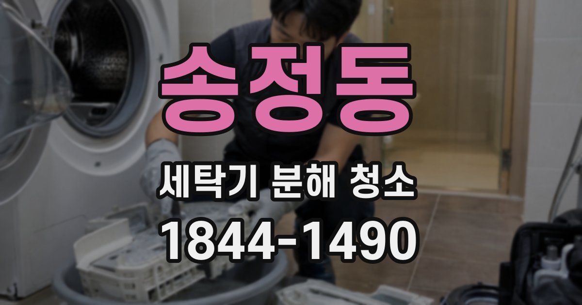 송정동 세탁기 분해 청소