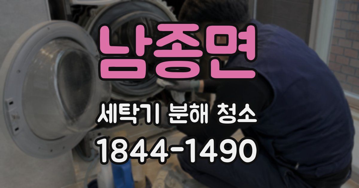 남종면 세탁기 분해 청소