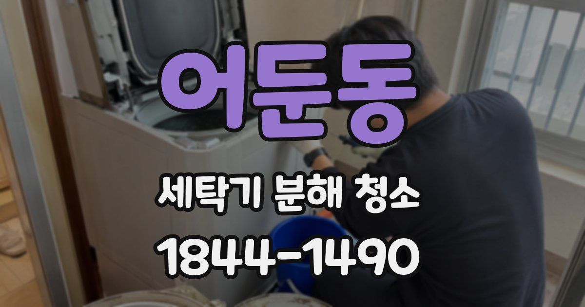 어둔동 세탁기 분해 청소