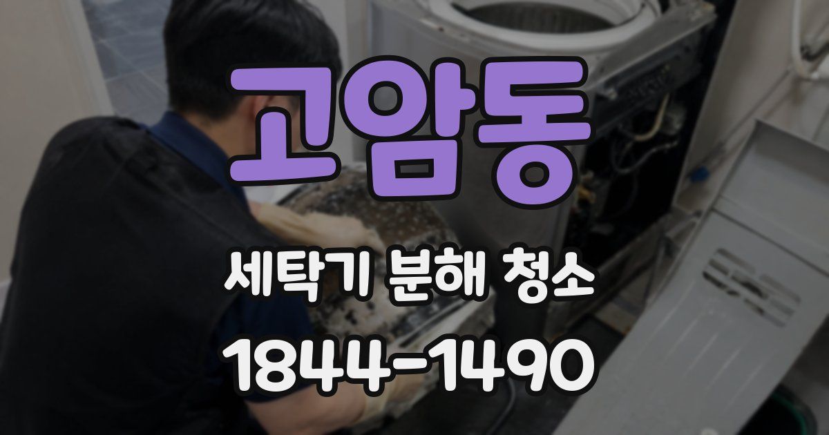 고암동 세탁기 분해 청소
