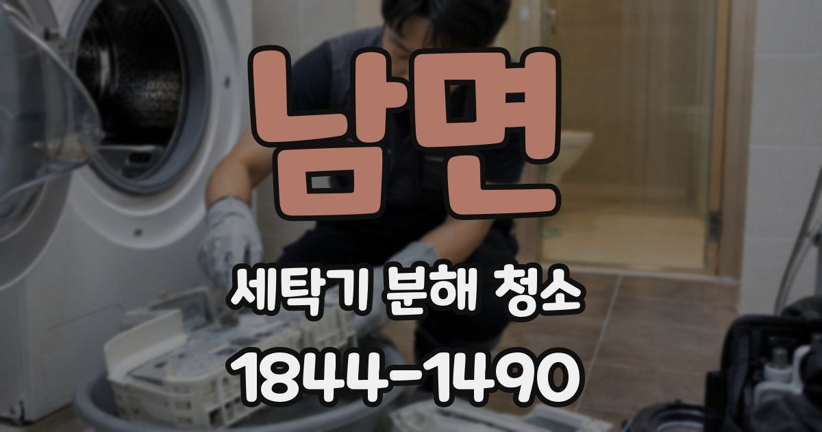 남면 세탁기 분해 청소