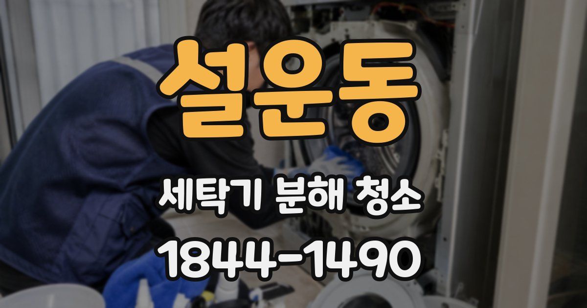 설운동 세탁기 분해 청소