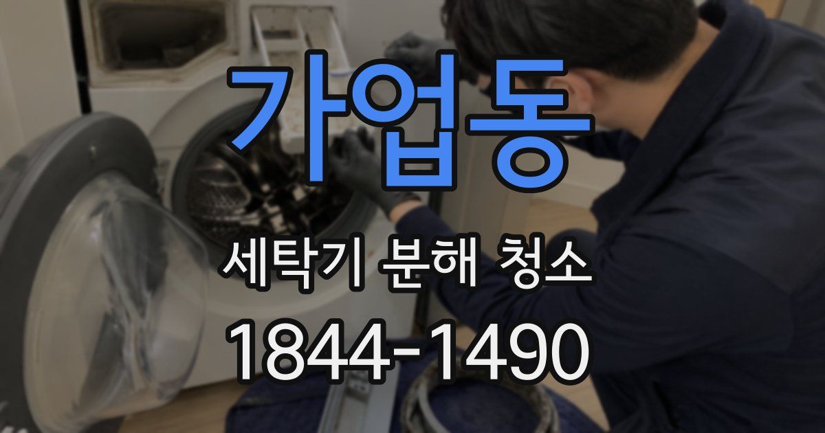가업동 세탁기 분해 청소