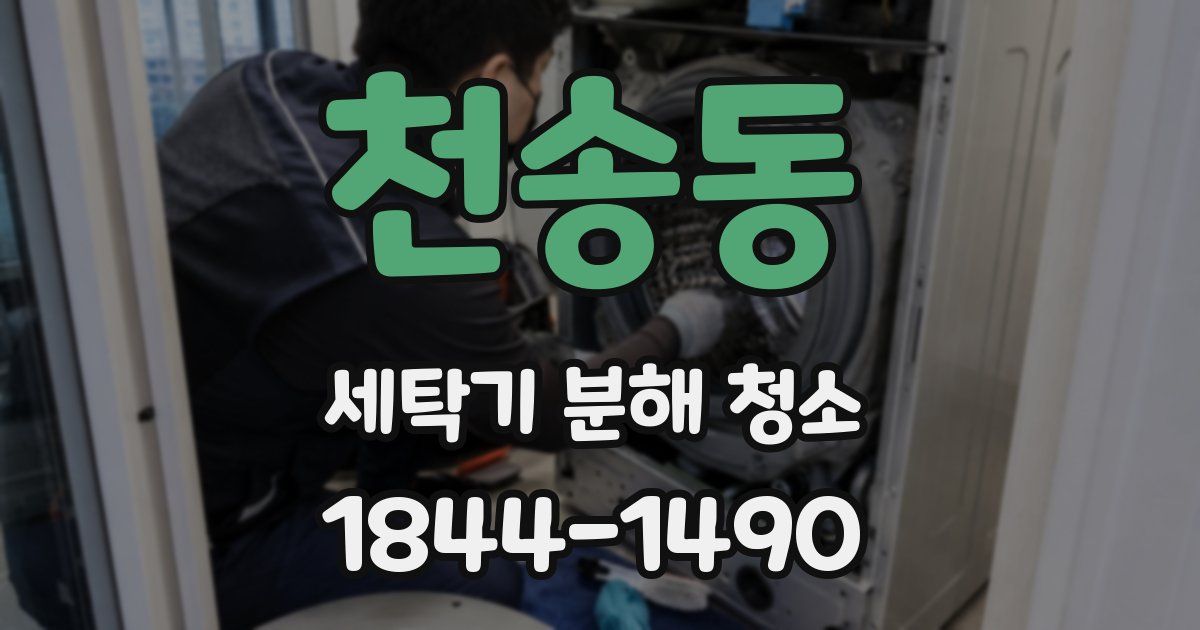 천송동 세탁기 분해 청소