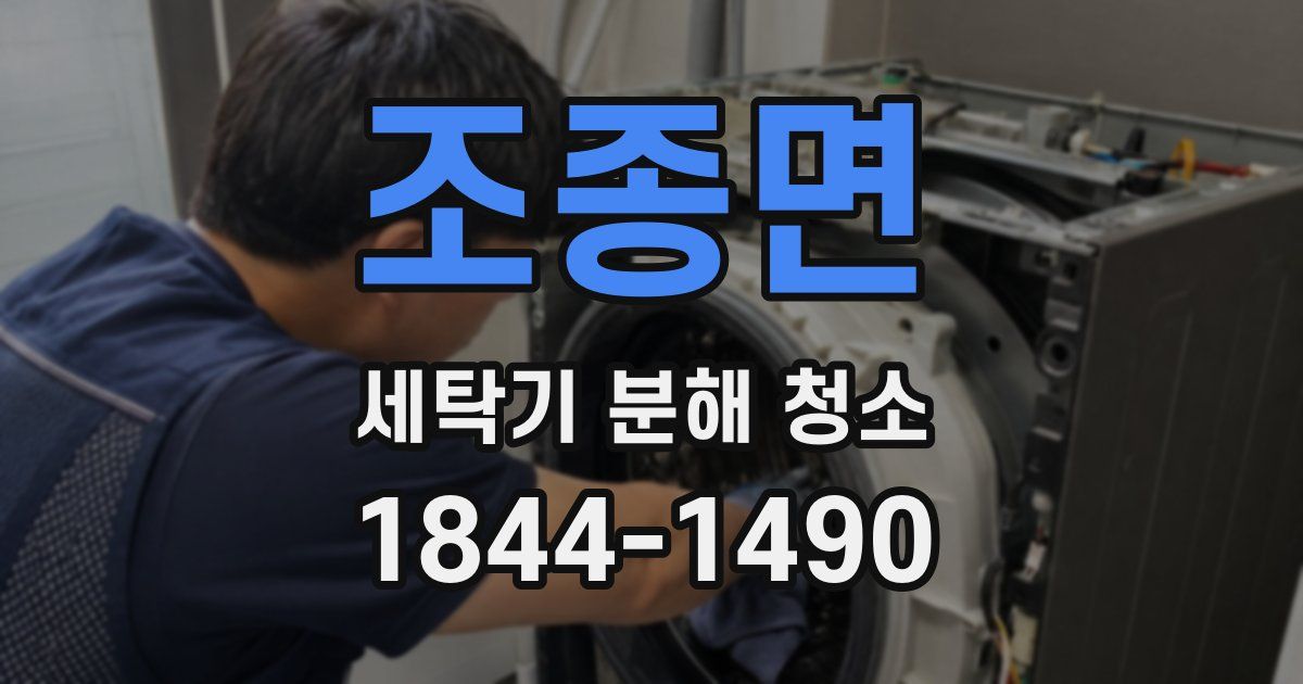 조종면 세탁기 분해 청소