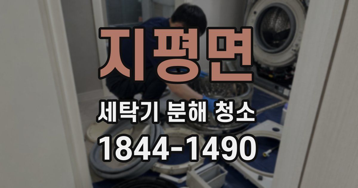 지평면 세탁기 분해 청소