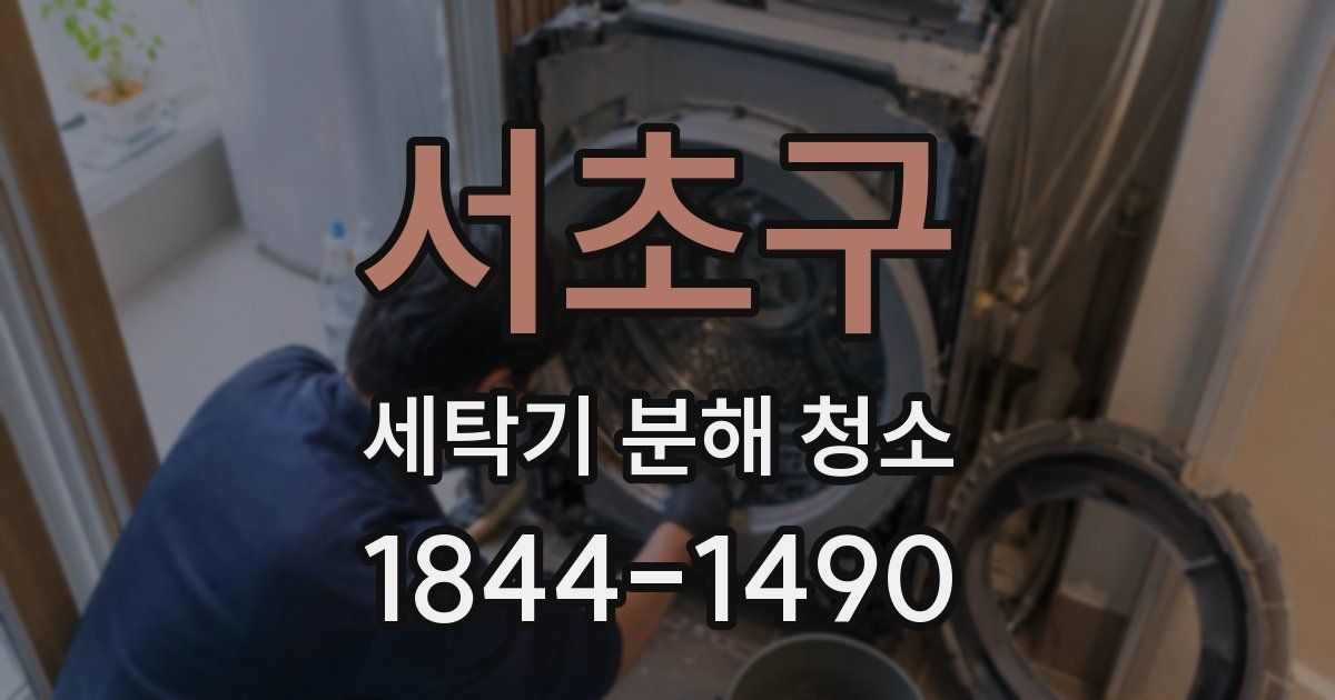 서초구 세탁기 분해 청소