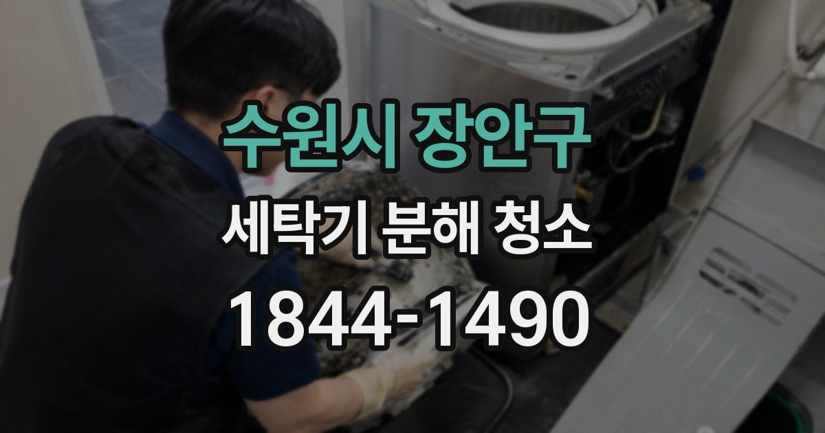 수원시 장안구 세탁기 분해 청소