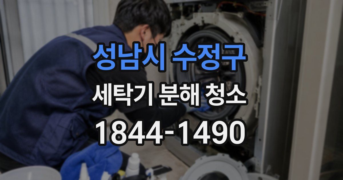 성남시 수정구 세탁기 분해 청소