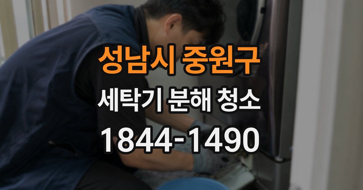 성남시 중원구 세탁기 분해 청소