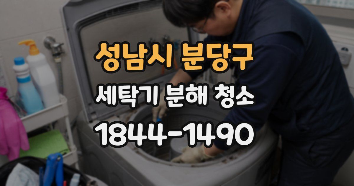 성남시 분당구 세탁기 분해 청소