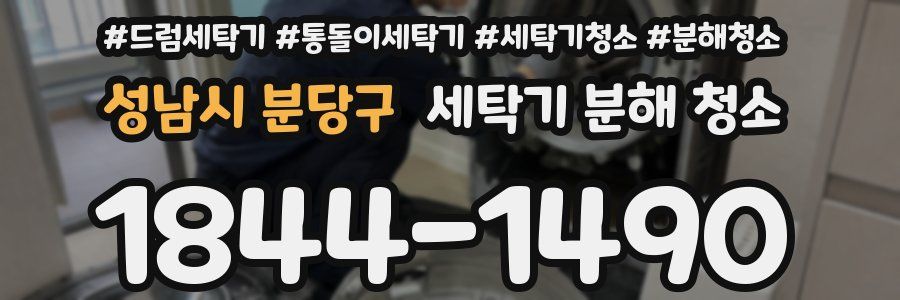 성남시 분당구 세탁기 분해 청소