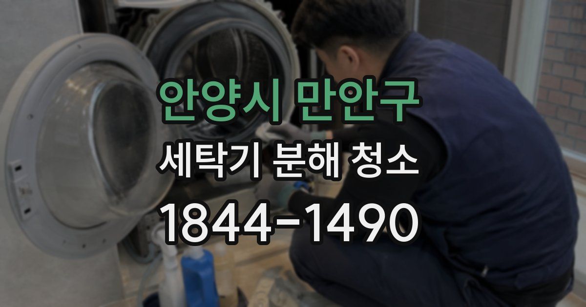 안양시 만안구 세탁기 분해 청소