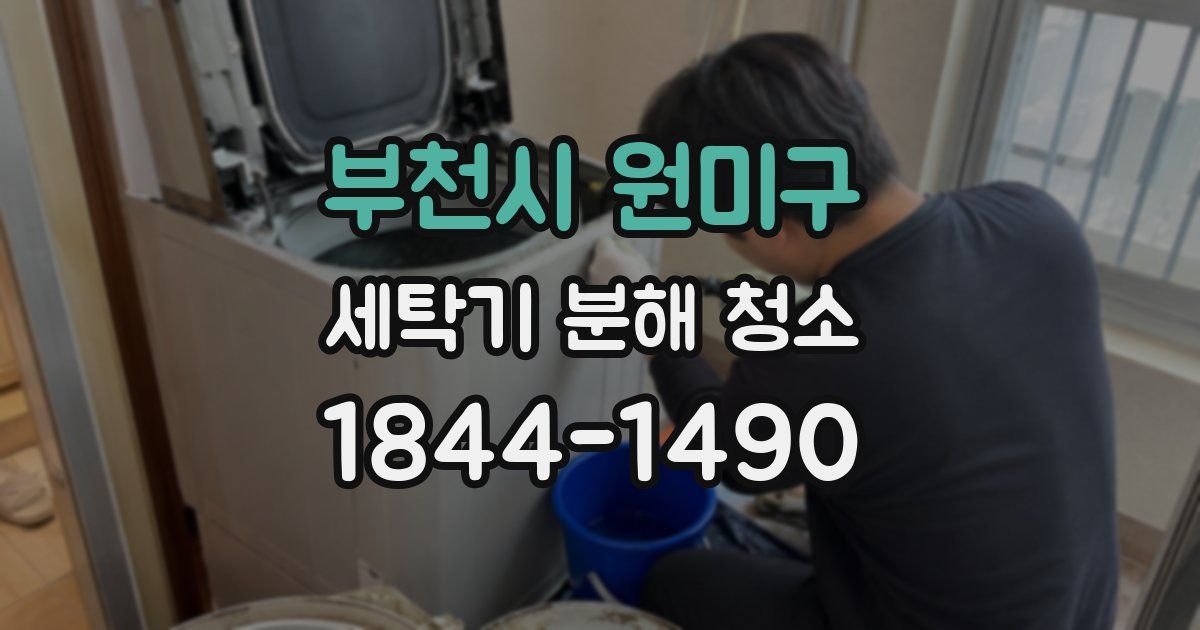 부천시 원미구 세탁기 분해 청소