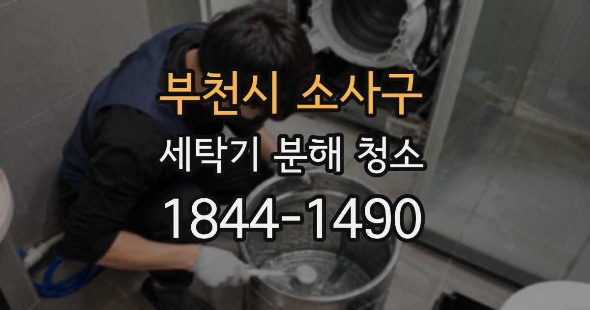 부천시 소사구 세탁기 분해 청소