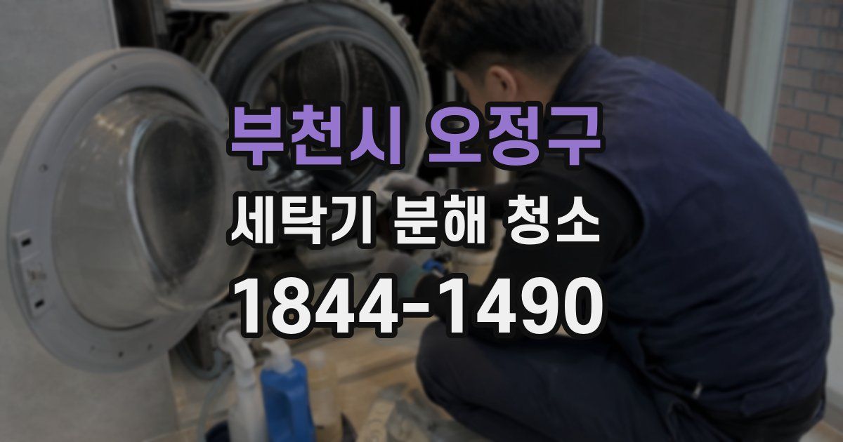 부천시 오정구 세탁기 분해 청소