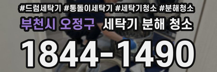 부천시 오정구 세탁기 분해 청소