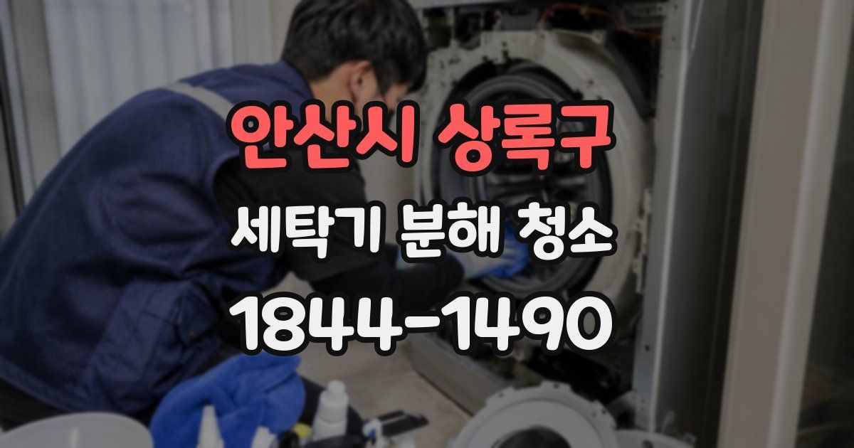 안산시 상록구 세탁기 분해 청소