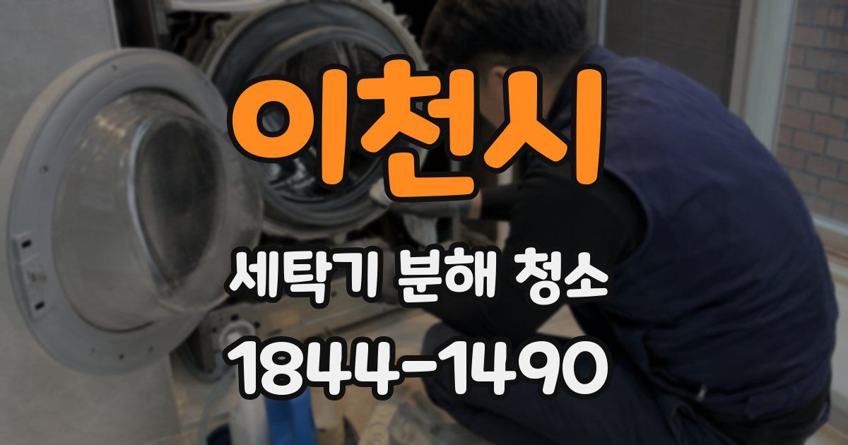 이천시 세탁기 분해 청소