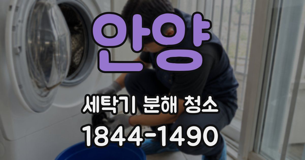 안양 세탁기 분해 청소