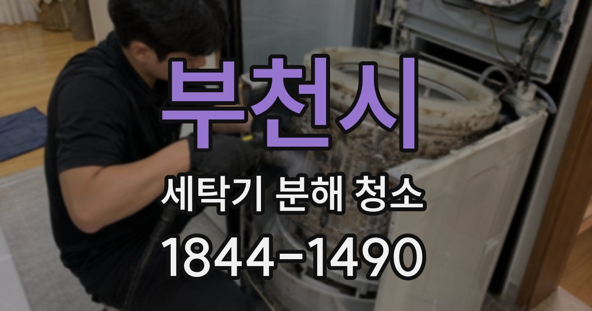 부천시 세탁기 분해 청소